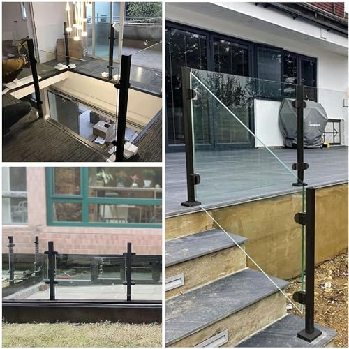 Poteau de garde-corps en verre à extrusion pour une balustrade épurée - 8