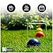 Hathaway 6-Player Croquet Set for Families – Includes Durable Hardwood Mallets, Handles & Goal Stakes, Chip-Resistant Polymer Croquet Balls, Steel Wickets, & Nylon Carrying Bag