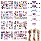 ZXTGBQ 132 pcs Tatouages éphémères K-Pop Style et Tribal Lunettes K-pop, Etanche Tatouage Paillettes, cadeaux de décoration, Etanche Tatouage Paillettes Enfants pour fêtes d'anniversaire