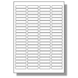 Label Planet® 84 Per Page/Sheet 5 Sheets (420 Small Transparent Sticky Labels) Clear Polyester A4 Gloss Waterproof Printable Rectangular Pricing Stickers, Laser Printers Only, 46x11.1mm LP84/46 GTP