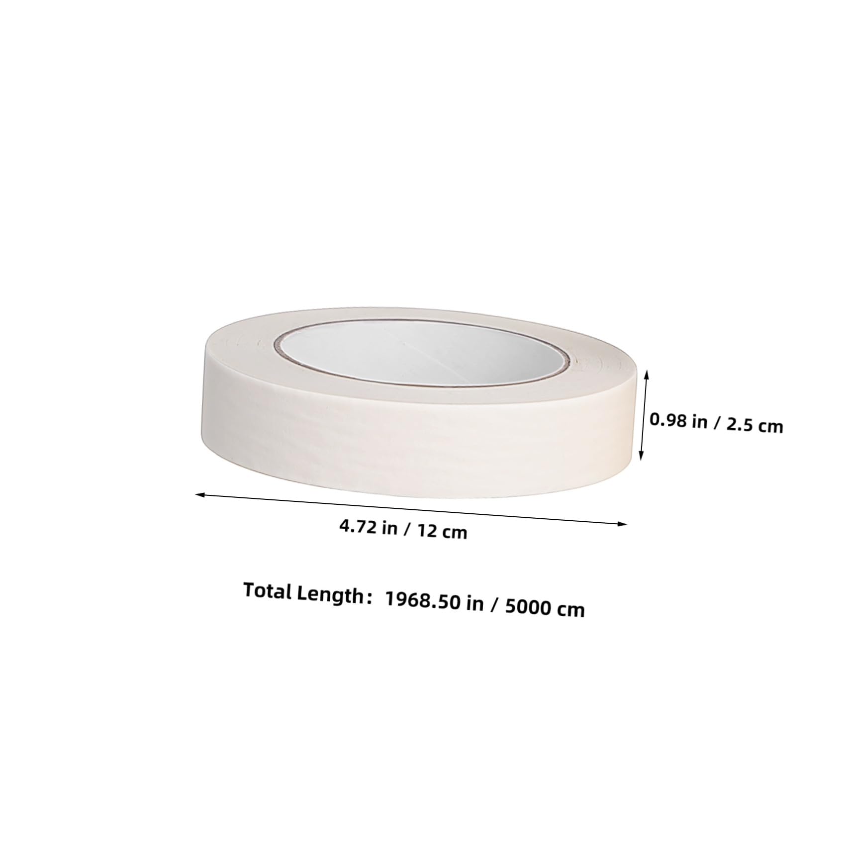 6 Rouleaux Ruban de Masquage Blanc Adhésif pour Peinture et Bricolage Papier de Masquage Résistant pour Projets Artistiques et Travaux de