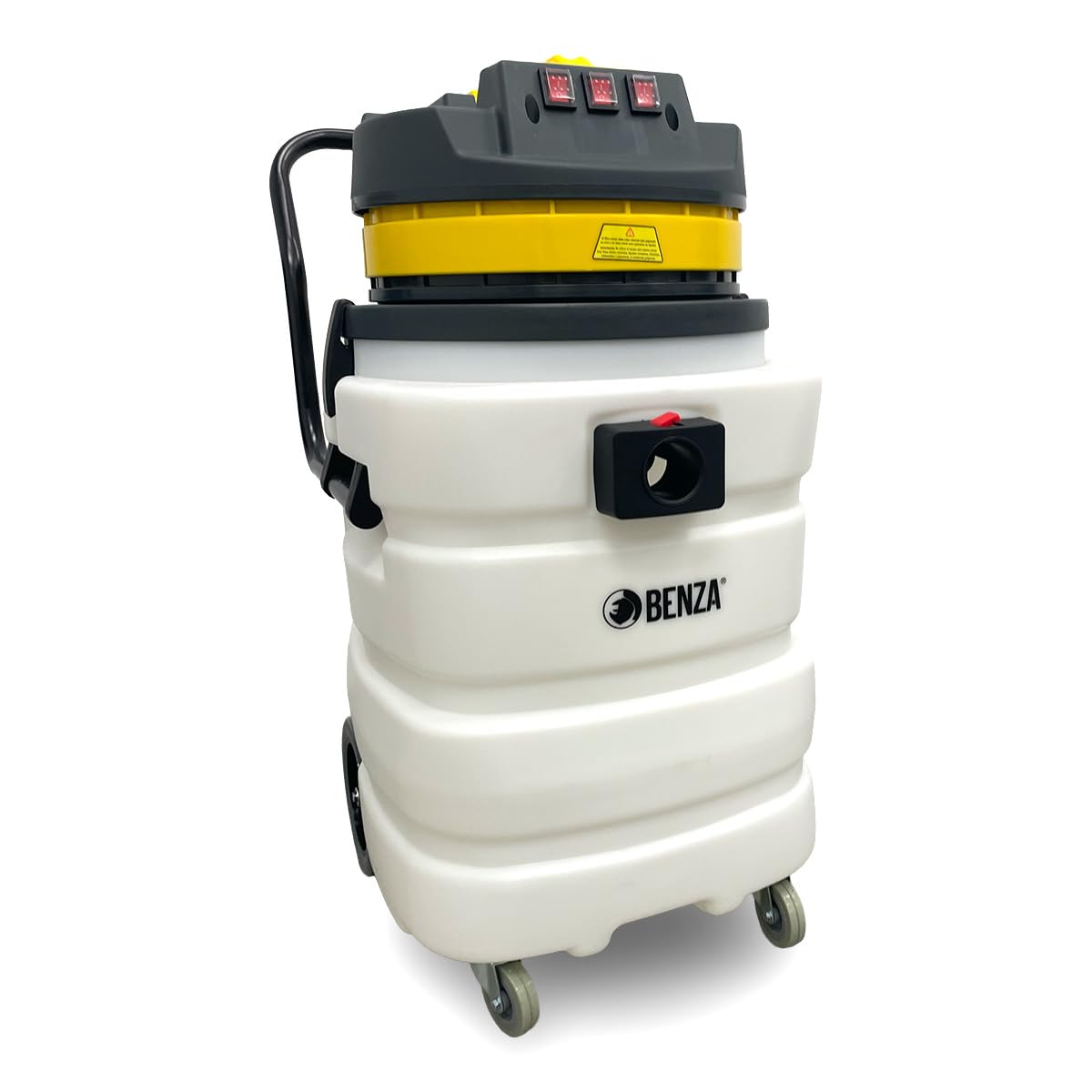 BENZA Aspirador Industrial Húmedo y Seco BZ3/90P, 3600 W, Depósito de 90 l, Presión de Succión 2000 mm H₂O