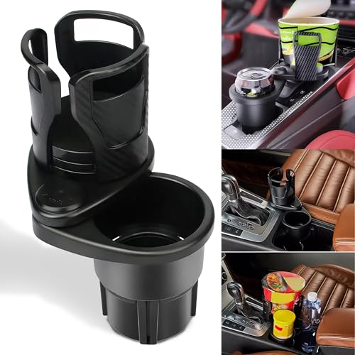 Image of Robustt Dual Car Cup Holder Expander with Adjustable Base, 360 Degree Rotatable Base, Upgraded Expandable Cup Holder Expander for Car, 2 in 1 Multifunctional Automotive Cup Holder Extender (Pack of 2)