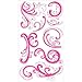 Sticko Shiny Flourish Stickers, Pink