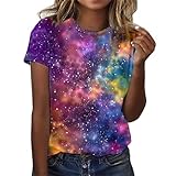 Material: Women tee shirts crafted with 95% Polyester,5% Spandex, comfortable, airy, and lightweight, perfect for all your summer adventures. the breathable fabric will keep you cool, while the soft texture ensures a comfortable fit all day long Occa...