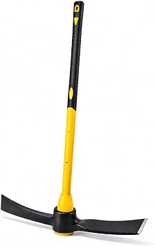Heavy Duty Pick | Mattock | 5 or 7lb Head | Fibreglass or Hardwood Shaft 5lb Grubbing Mattock Head with Fibreglass 36" 90cm handle shaft Garden Adze Pick Axe