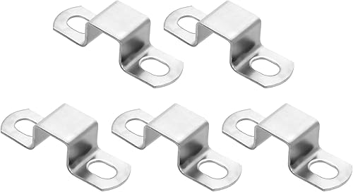 Miniatura 35 de HARFINGTON Abrazadera cuadrada de tubo 2.953x1.772 in 304 acero inoxidable hebilla de tubo cuadrado en forma de U abrazadera de tubo conector