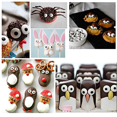 6.9 Ounce Halloween Eyeballs Sprinkles 2 Bottle Candy Edible Eyeballs Eyes Cake Cupcake Toppers Cookie Dessert Decorations,Two Size Mixed