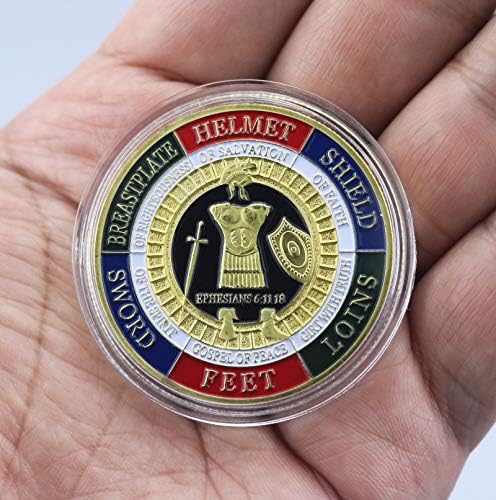 HillSpring 2 Pieces Put On The Whole Armor of God Challenge Coins (Ephesians 6:11-18) - View 4