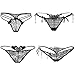 Lace Thong,SOROSIS Women's Sexy G-string Panties(4 Styles/pack,Black) (L)
