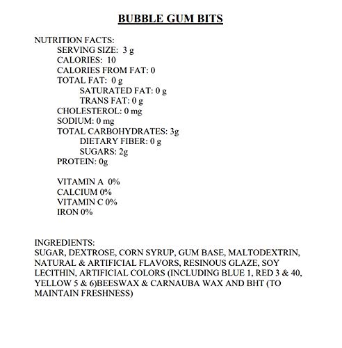 Oasis Supply, Ice Cream and Bakery Toppings, Candy Crunch, Bits, Pieces, & Chopped For Desserts (Bubble Gum Bits)
