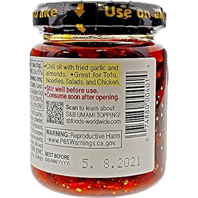 S&B Chili Oil with Crunchy Garlic, 3.88 Fl Ounce