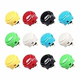45353453453 12x Sanwa OBSF-30 OEM Botón pulsador para Arcade Joystick Games Console 6 colores 30mm Botones