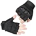 Fantastic Zone Tactical Gloves Hard Knuckle and Foam Protection for Shooting Airsoft Hunting Cycling Motorcycle Gloves Men's Outdoor Half finger Full finger Gloves Black