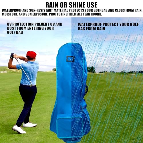 Funda impermeable para bolsa de golf verde y protector contra el polvo 4