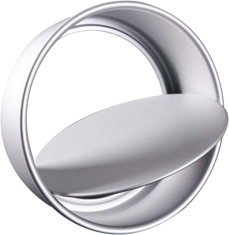 Bakerdream Anodized Aluminum Round Cheesecake Pan with Removable Bottom Push Pan Bakeware Round Cake Pan Chiffon Cake Mold (8 inch)