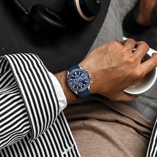 Image of BENYAR Mens Watch Chronograph Analog Quartz Movement Quartz Movement Sports Watch 30M Waterproof with Analog Date Watch Men Retro Street Style Men's Watch
