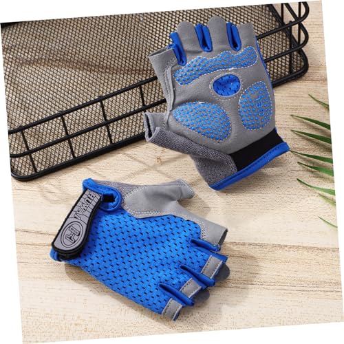 Happyyami 1 Pares Luvas Infantis Luvas De Tela Sensível Ao Toque Luvas De Fitness Luvas Sem Dedos Lu