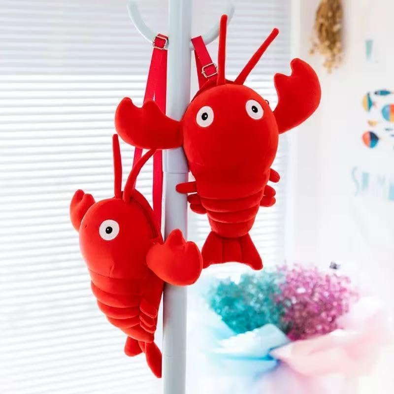 Adorable Lobster Plush Shoulder Bag - Kawaii Animal Shape Crossbody Bag, Novelty Purse Wallet Messenger Bag - Image 5