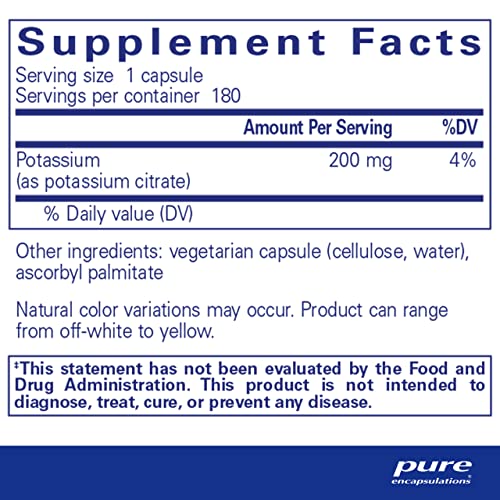 image for Pure Encapsulations Potassium (Citrate) - Essential Electrolyte Supple