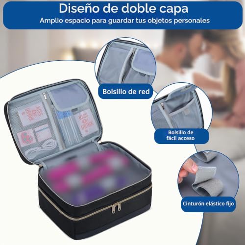 Miniatura 3 de Damero Bolsa De Almacenamiento Con Cerradura, Bolsa Discreta Para Juguetes De Silicona, Caja De Bolsa De Almacenamiento De Juguetes Privado Para Mujeres Y Hombres