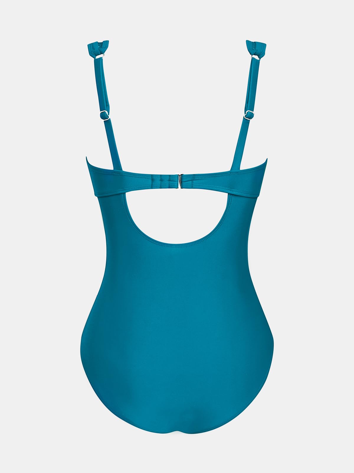 CUPSHE Damen Badeanzug V Ausschnitt Netzstoff Bauchweg Raffung Rückenausschnitt Verstellbare Träger Einteilige Bademode Swimsuit | Verstellbare Träger, Raffung am Bauch, V-Ausschnitt, Netzstoff-Einsatz, Rückenausschnitt, Strandurlaub