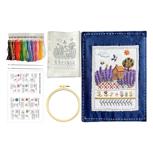 Image of Book about Embroidery,Easy Sewing Packet With 90 Patterns - Hand Embroidery Books | To Teach Adults to Practice DIY Projects and Needlework at Christmas Time