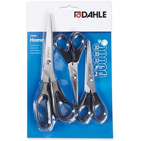 Dahle 54600-20117 Eco Scissors Set, Set of 3, 5/6/8-inch Cover