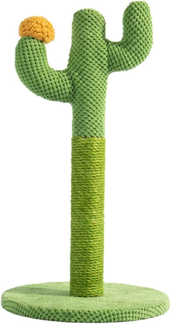 DOITOOL Vertical Cat Scratching Post with Sturdy Sisal Cactus Design 29x33cm Reusable Kitten Scratcher for Indoor Cats Nail Trimming and Claw Maintenance