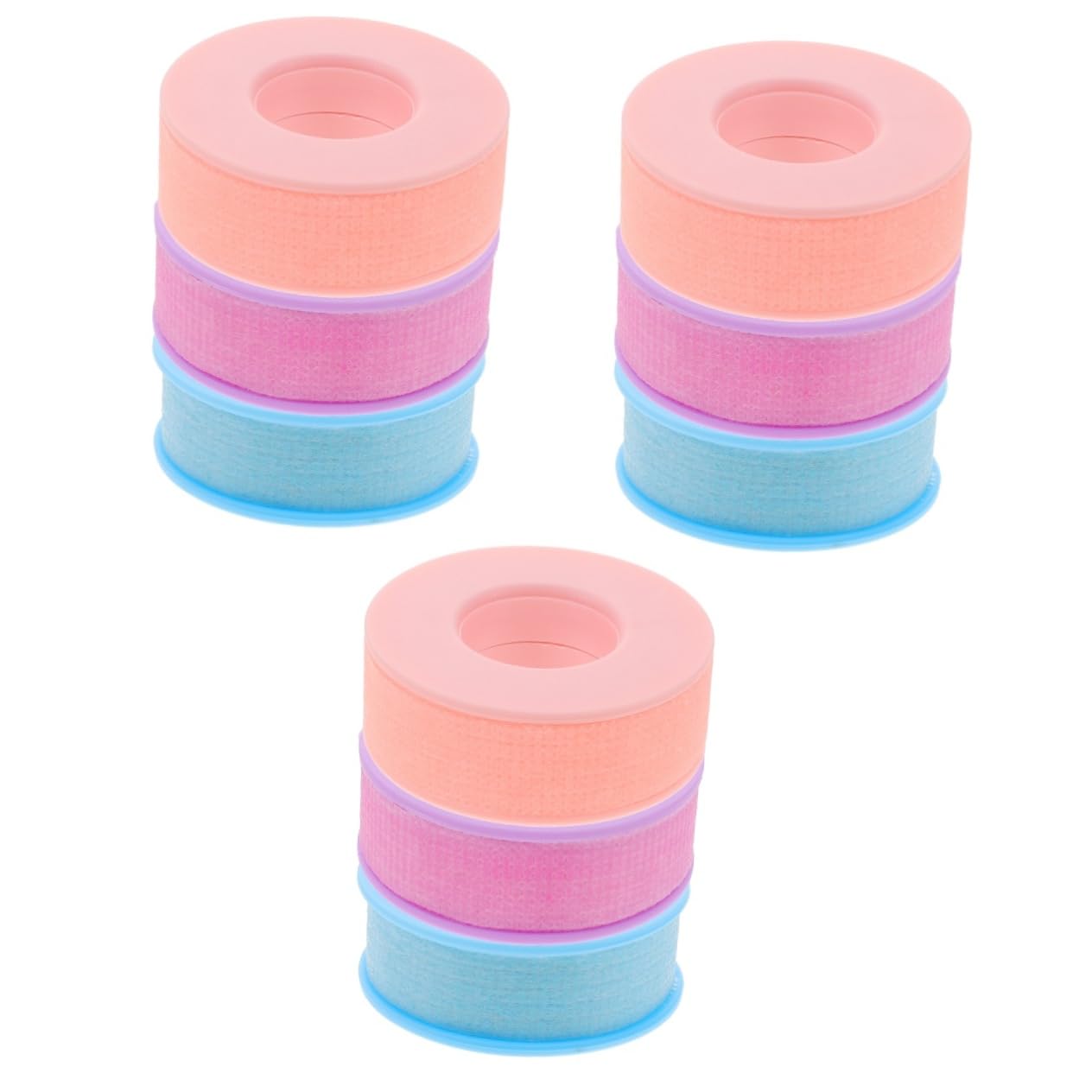 9rollos Cinta Para Extensión De Pestañas De Gel De Silicona No Tejida Transpirable Morado Para Aislamiento De Piel y Uso Profesional