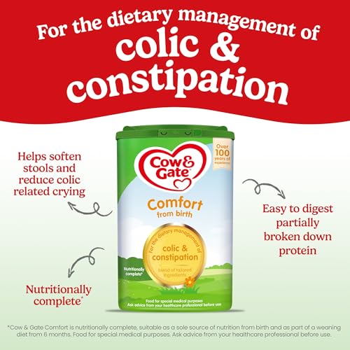 Cow & Gate Comfort Baby Milk Powder Formula, from Birth, 800 g (Pack of 4) - Image 3