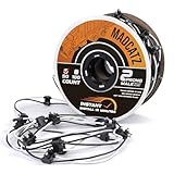 MADCATZ 50 Counts 18AWG Double Male Bullet Plug 2-Prong Continuous Wire Harness Roll - 6 Inch Lead Between Plugs, Side Marker Lights, Truck, Trailer, RVs