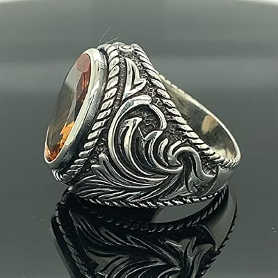 Silver Natural Sultanite Gemstone Ring, Silver Handmade Ring,Turksh Handmade Ottoman Style Ring, 925k Sterling Silver Ring,Gift For Him