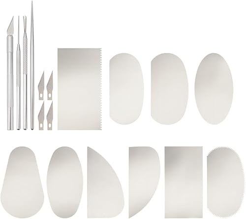 OLYCRAFT Juego de herramientas de modelado de escultura de arcilla de cerámica, herramienta raspadora de arcilla, herramienta de aguja de arcilla,