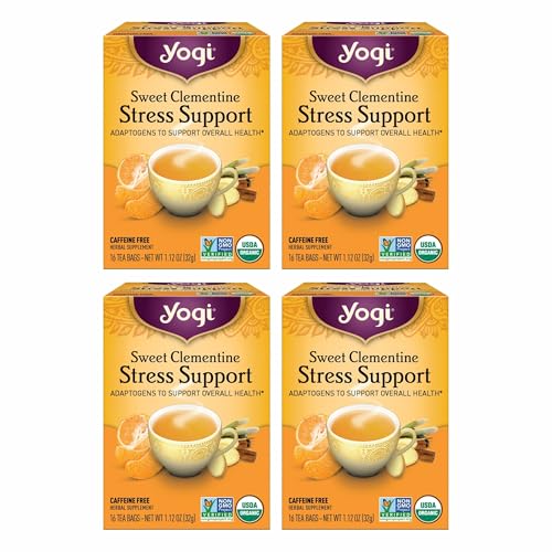 Yogi Tea Sweet Clementine Stress Support - 16 Bags per Pack (4...