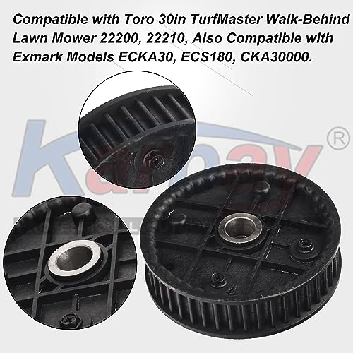 Karbay 131-4529 Pulley Kit with 120-3335 Belt &121-9100 Sprocket for Toro 30\" Time Master for Exmark Commercial 30\" Walk-Behind ECS180CKA30000, Replaces 120-1920 125-2532. - Thumbnail 5