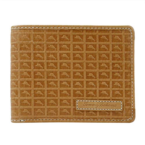 Tommy Bahama Men's Slimfold Wallet, Light Tan, One Size