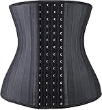 SHAPERX Damen Korsett, Latex Waist Cincher Tummy Abnehmen Unterbrust Korsage Bauchweg Gewichtsverlust Gürtel Schwarz,UK-SZ11787-Black-M