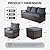 MELLCOM 5 Pieces Patio Furniture Set, Outdoor Swivel Glide Chairs with Ottomans and 3-Seat Sofa, All-Weather Patio Conversation Set with Water-Resistant Cushions and High Back for Garden, Backyard