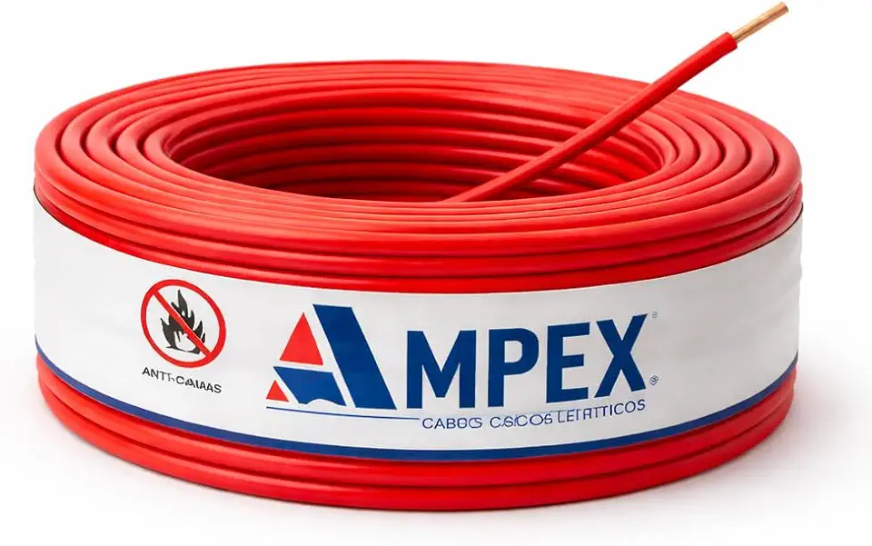 Fio Elétrico Flexível 2,5 mm² S Rolo 100 Metros Cobre Vermelho 750V