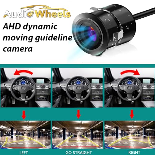 Image of Audio Wheels Car AHD Moving Path Guide Line with 170Perfect View Angle Design Waterproof Parking Reverse Moving Path Guide Camera only for Car Android Monitors.