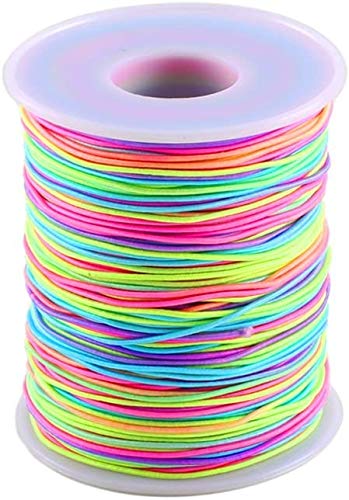 Cordon Élastique Pour Perles 100 Mètres Arc-en-Ciel Fil Elastique Rond Corde 1mm pour Bricolage Artisanat Fabrication de Bijoux Cover
