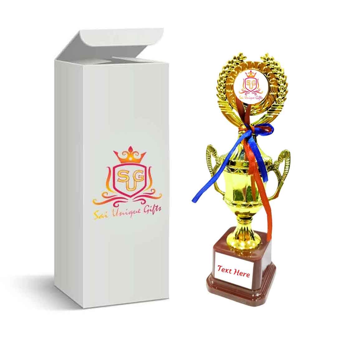 SAI UNIQUE GIFTS Customized Cup Trophie with Plastic Base Shield for Winners Party Celebrations Ceremony Appreciation Gift Trophy Award for School Sport Academy for Teachers and Students-picture-17