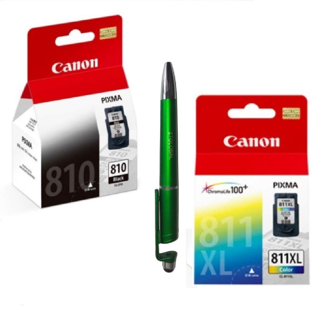 Canon 810 & 811XL Ink Cartridge with ITGLOBAL 3in1 Multi-Function Mobile Phone Stand, Stylus Pen, Anti-Metal Texture Rotating Ballpoint Pen (Very Colors) PG 810 CL 811XL (B07YQY3ZSP) Amazon Price History, Amazon Price Tracker