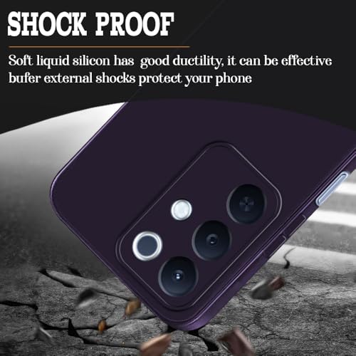 Image of Back Cover for Realme 15x 5G / C85 5G / Narzo 90x 5G | Full Camera Protection | Premium Liquid Silicon Case | Flexible Bumper Case for Realme 15x 5G / C85 5G / Narzo 90x 5G (Dark Purple)