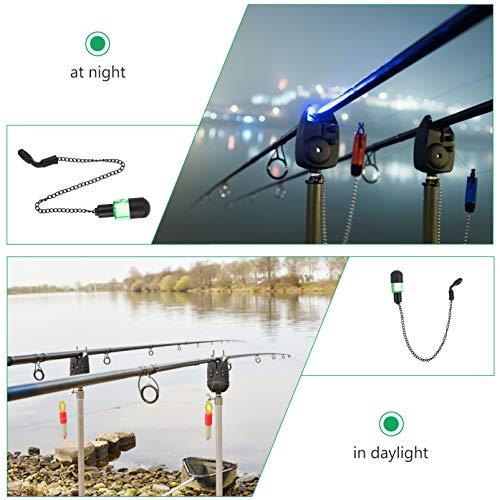 BESPORTBLE Indicador de mordida iluminado para pesca com alerta portátil acessórios de pesca para va