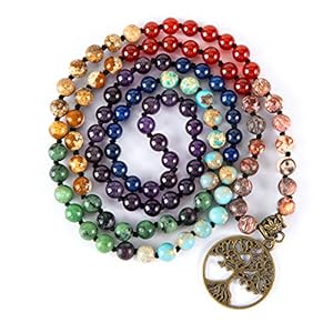 Bivei 7 Chakra 108 Mala Beads Brace...