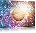 Produktbild Pixxprint Planet Jupiter im Universum Kunst Pinsel Effekt, Format: 60x40 auf Leinwand, XXL riesige Bilder fertig gerahmt mit Keilrahmen, Kunstdruck auf Wandbild mit Rahmen.