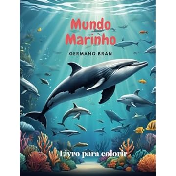 Capa do livro Mundo Marinho: Livro para colorir (Portuguese Edition)