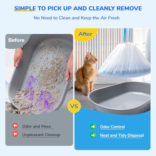 60-Count-Drawstring-Litter-Box-Liners-for-Scoopfree-Cat-Litter-Tray-Pan-Refills-37-W-x-138-H-Durable-Pet-Kitten-Replacement-Waste-Bags-for-Stainless-Enclosure-Closed-Litter-Box 60 Count Drawstring Litter Box Liners for Scoopfree Cat Litter Tray Pan Refills 37 W x 138 H Durable Pet Kitten Replacement Waste Bags for Stainless Enclosure Closed Litter Box